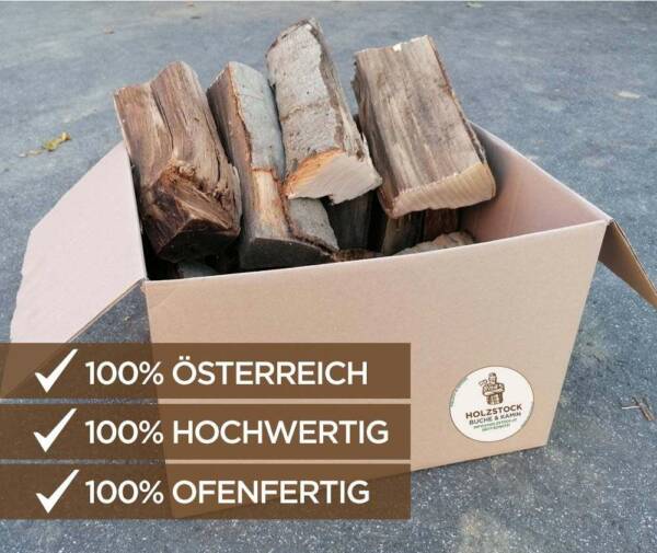 Kaminholz im Karton - Holzbox