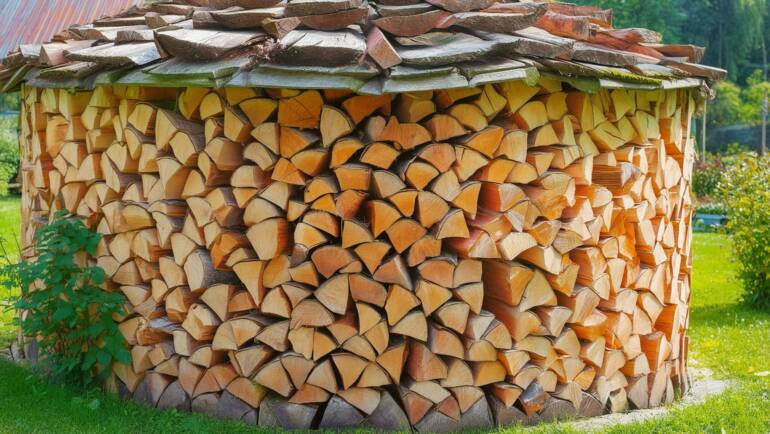 Die Holzmiete – Brennholz dekorativ lagern